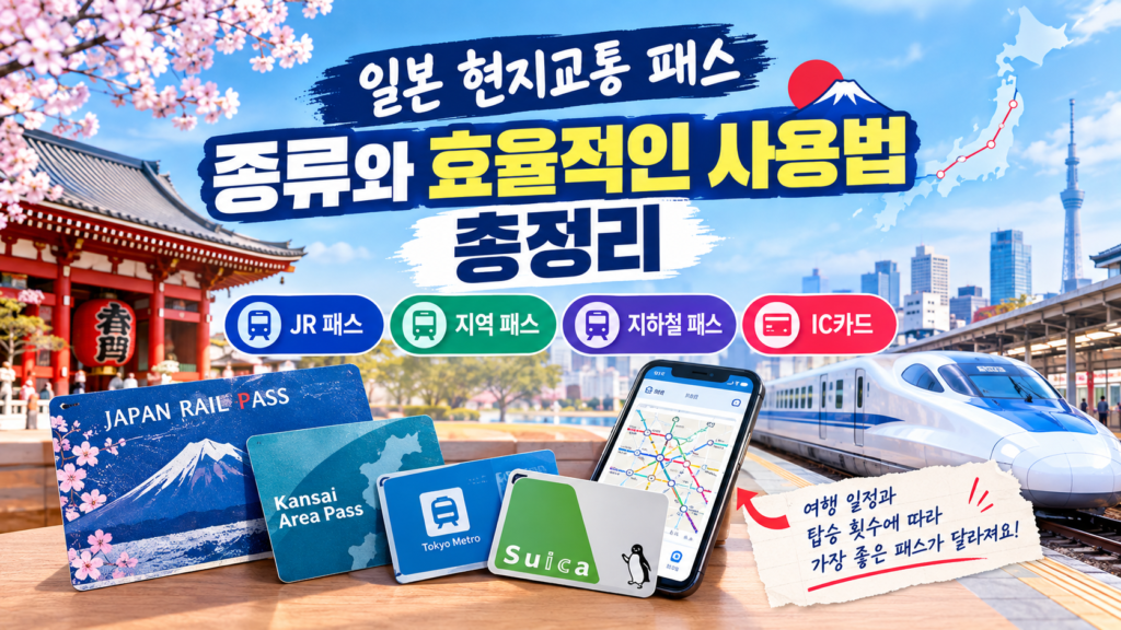 일본 현지교통 패스 종류와 효율적인 사용법 총정리