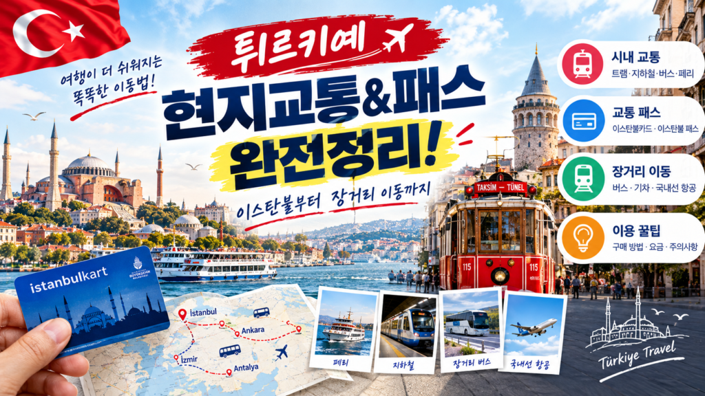 튀르키예 현지교통&패스 완전정리! 이스탄불부터 장거리 이동까지
