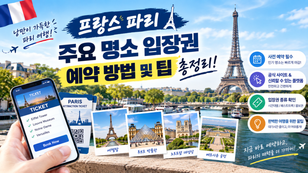 파리 주요 명소 입장권 예약 방법 및 팁 총정리